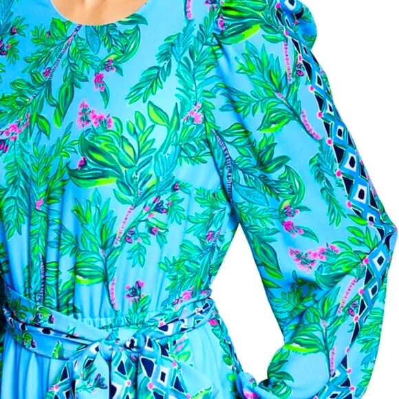 NWT LILLY PULITZER 2,4 CHYANNA PORTO BLUE BAMBOO FOREST New in original package - Picture 6 of 9
